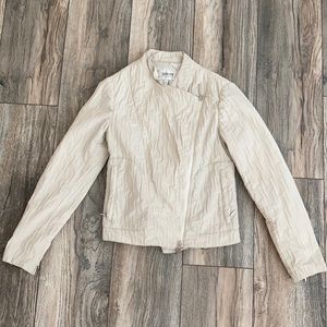 Armani tan zipper jacket